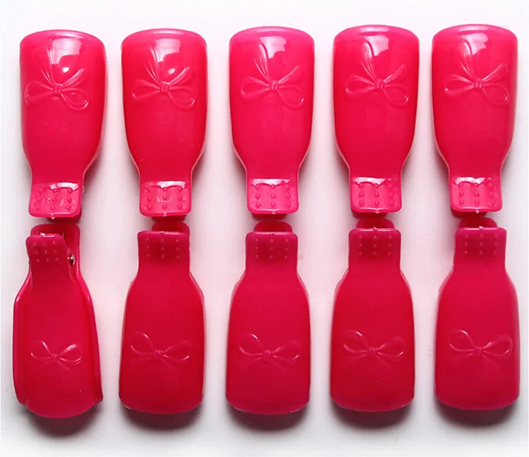 10 шт./компл. переносной акриловый зажим для ногтей снятия лака пластиковые