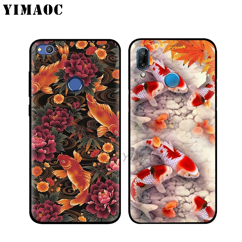 YIMAOC Koi Fish Lucky Japan Soft Case For Huawei P30 P20 Pro P10 P9 P8 2015 2017 P Smart Plus Z 2019 Nova 5i 4 3 3i 2i Lite |