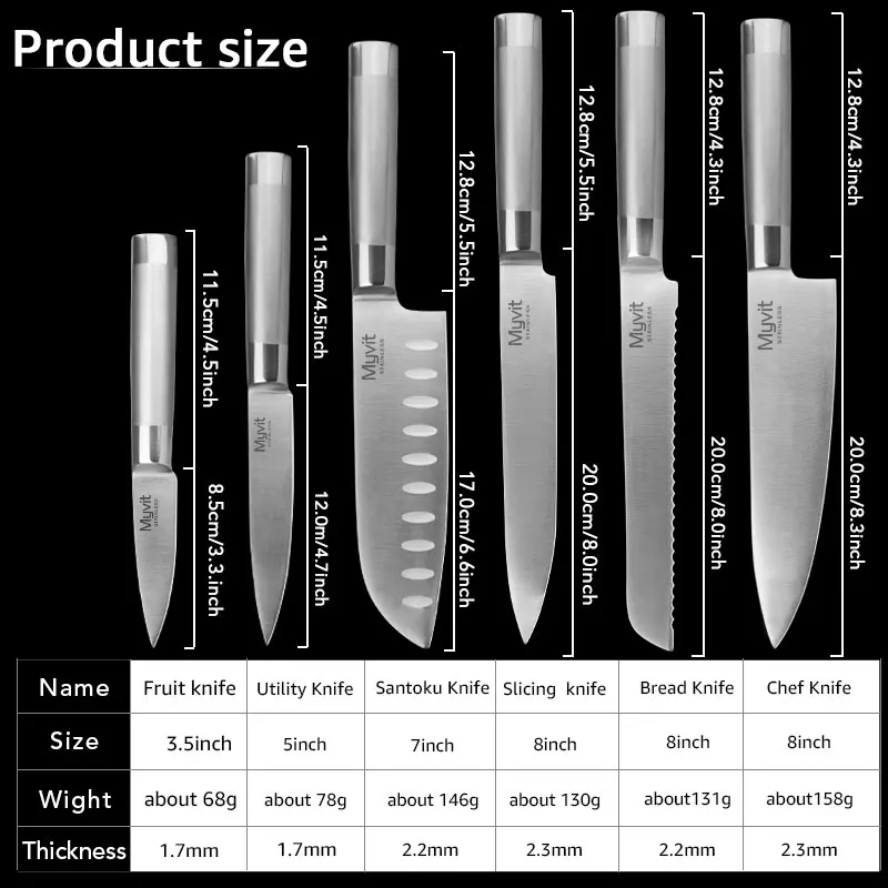 Кухонный нож шеф повара нарезка хлеба Santoku утилита для очистки овощей Ножи из