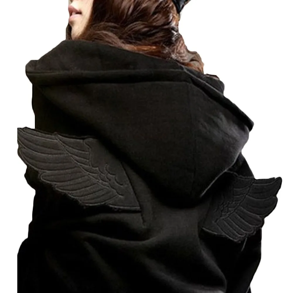 Новый Осенний тренировочный костюм Для женщин хит 3D Угол Крылья Толстовки с