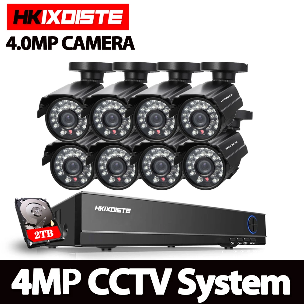 Система видеонаблюдения 4 МП 8x4 0 Мп водонепроницаемая камера SONY HD AHD 8 каналов HDMI