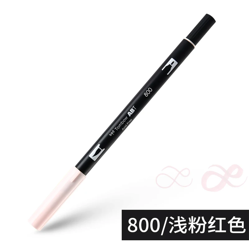 800 ABT Tombow, двойная кисть, художественные маркеры, акварельные маркеры, 96 цветов, мягкая ручка для рукописного письма, профессиональные ручки для рисования - Цвет: 800