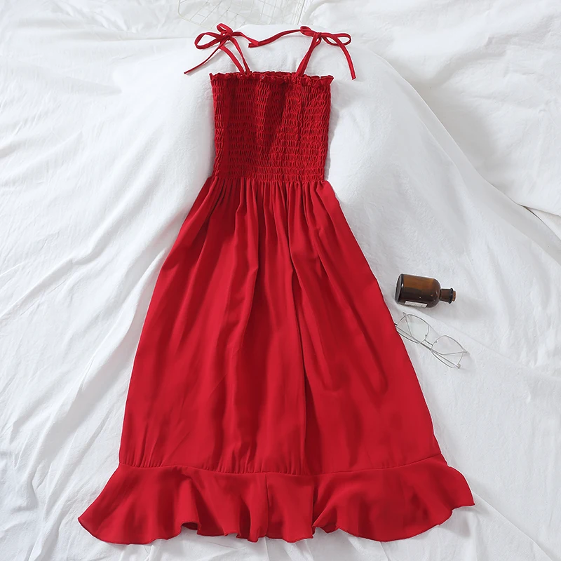 Летнее женское платье ftaylor розовое/бежевое на тонких бретельках с высокой талией