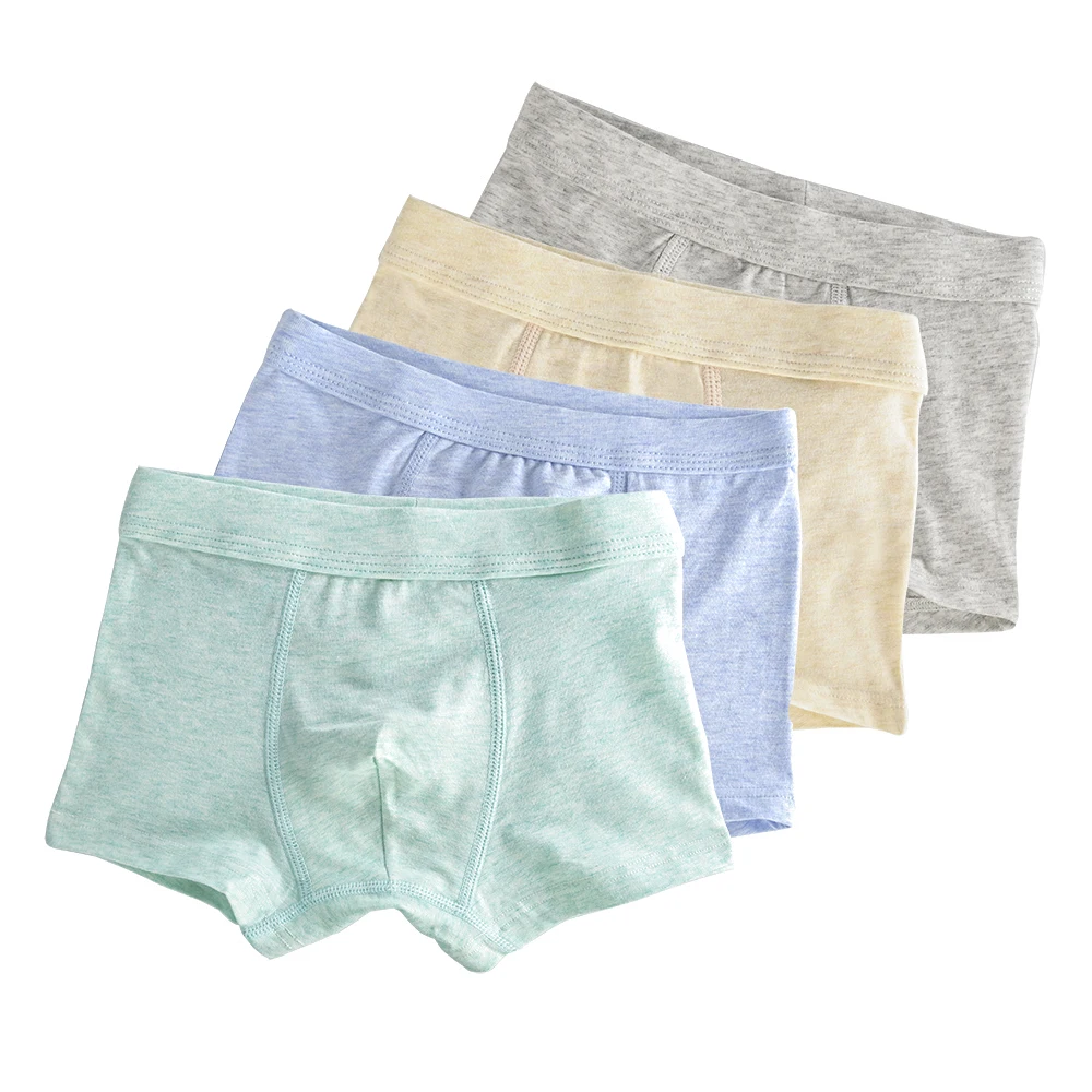 Мягкие Шорты для мальчиков 4 шт. нижнее белье из органического хлопка детей