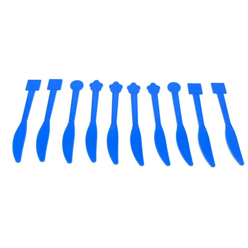 Knifes-10pcs Вечерние салфетки с миньонами, конфетная коробка, скатерть, баннер, воздушный шар, украшения для дня рождения, принадлежности для детей, комплект для малышей - Цвет: Knifes-10pcs