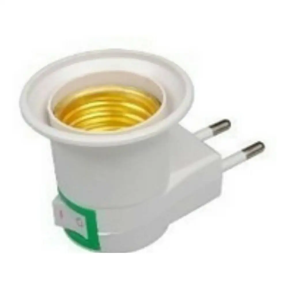 E27 муфтовый стыковочный переводник для штекер ЕС и США Адаптер с Мощность ВКЛ