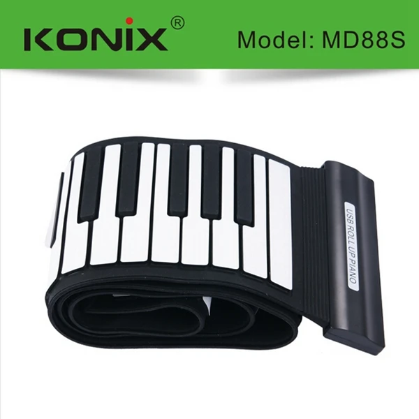 Новое поступление Гибкая силиконовая USB 88 клавишная клавиатура MIDI электронная