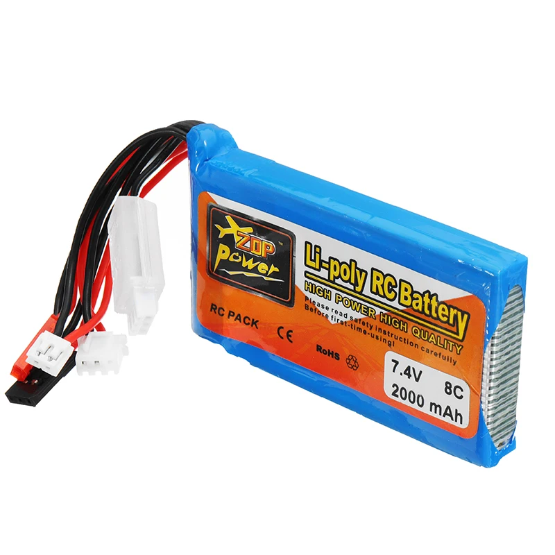2 шт. ZOP Power 7 4 в 2000 мАч 8C Lipo батарея для Frsky ACCST Taranis Q X7 передатчик RC модель самолета