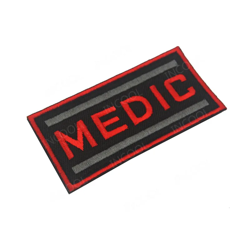 3D медик фельдшер EMT вышивка нашивка Тактическая Военная красная эмблема