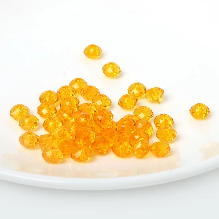 Orange 200 шт./лот акриловые граненые круглые разделительные бусины DIY Украшение для альбома товары для шитья и рукоделия 8 мм стеклянные бусины Rondelle - Цвет: Orange