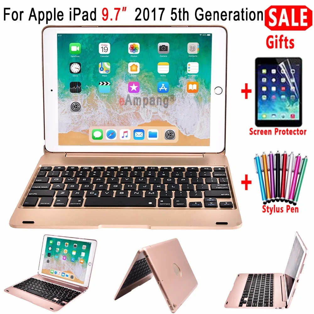 Для Apple iPad 9 7 2017 5 го поколения A1822 A1923 Беспроводная Bluetooth клавиатура умный флип