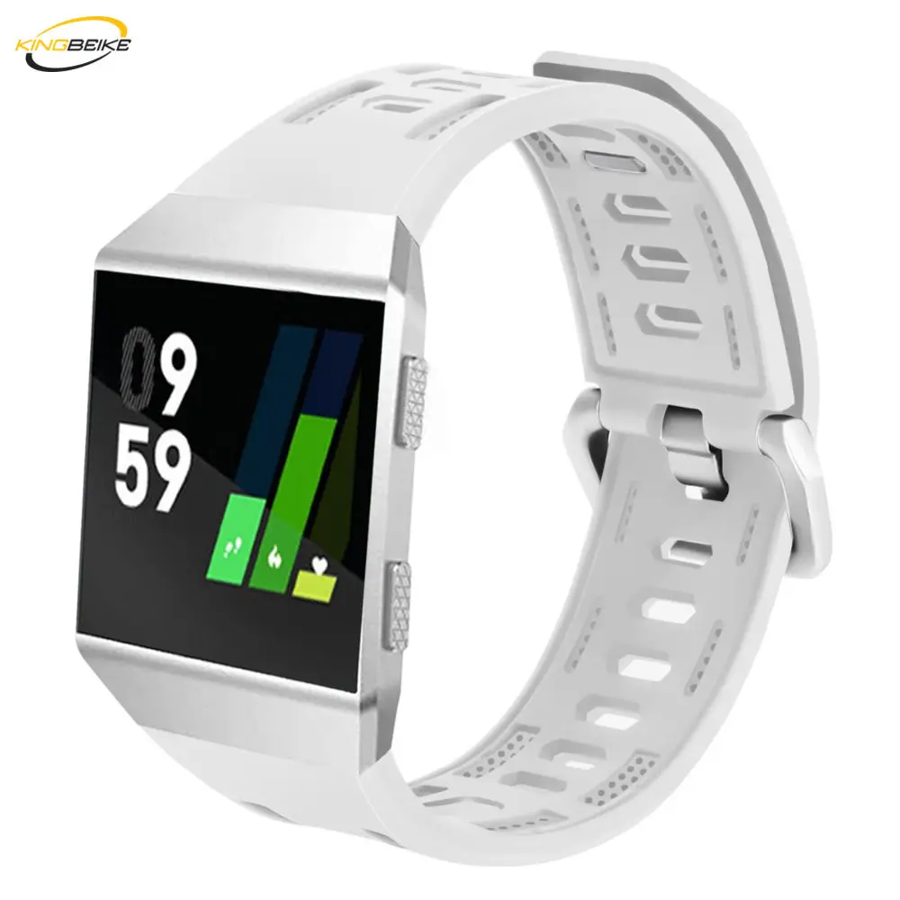 KINGBEIKE Модный Красочный спортивный силиконовый ремешок для Fitbit Ionic Watch Band мужчин