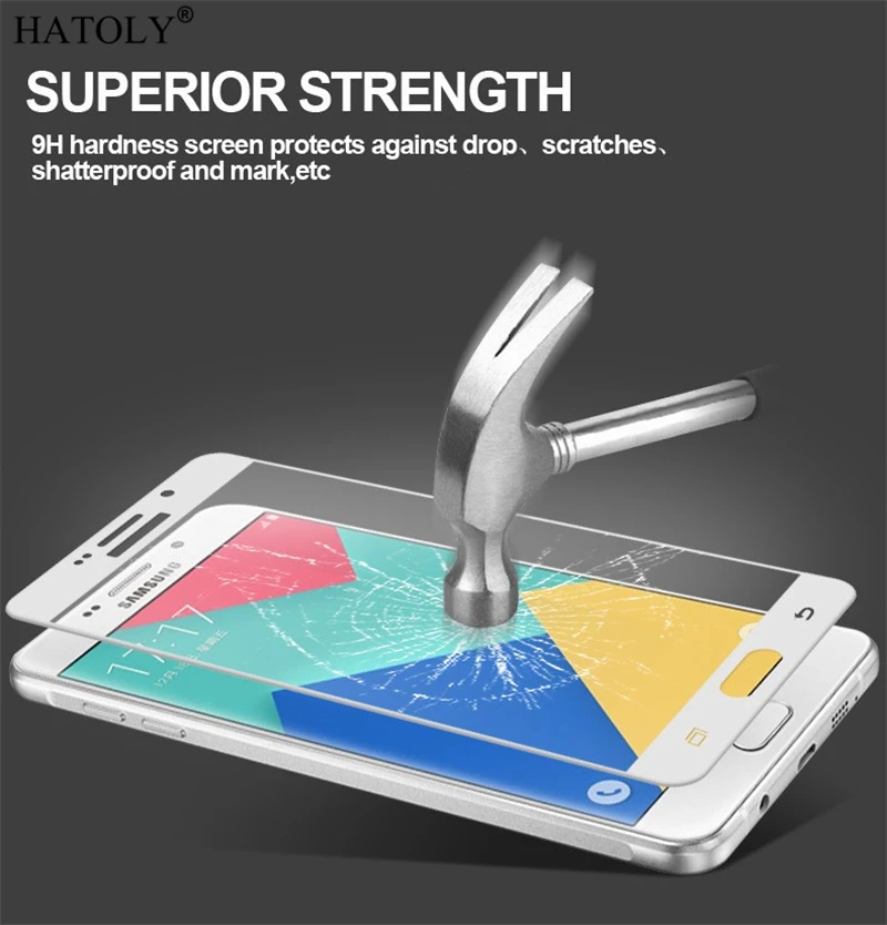 2 шт. закаленное стекло для Samsung Galaxy A9 2016 защита экрана A910 полное покрытие Pro 3D