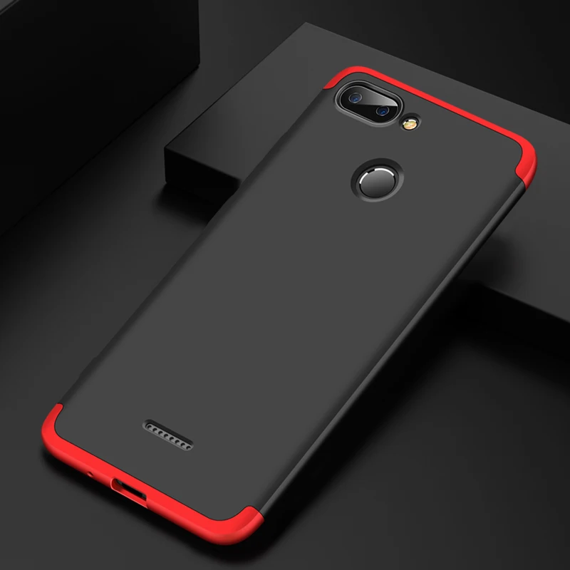 Чехол для Xiaomi redmi 6 с полной защитой жесткий 3 в 1 Роскошный Матовый чехол чехлы Redmi