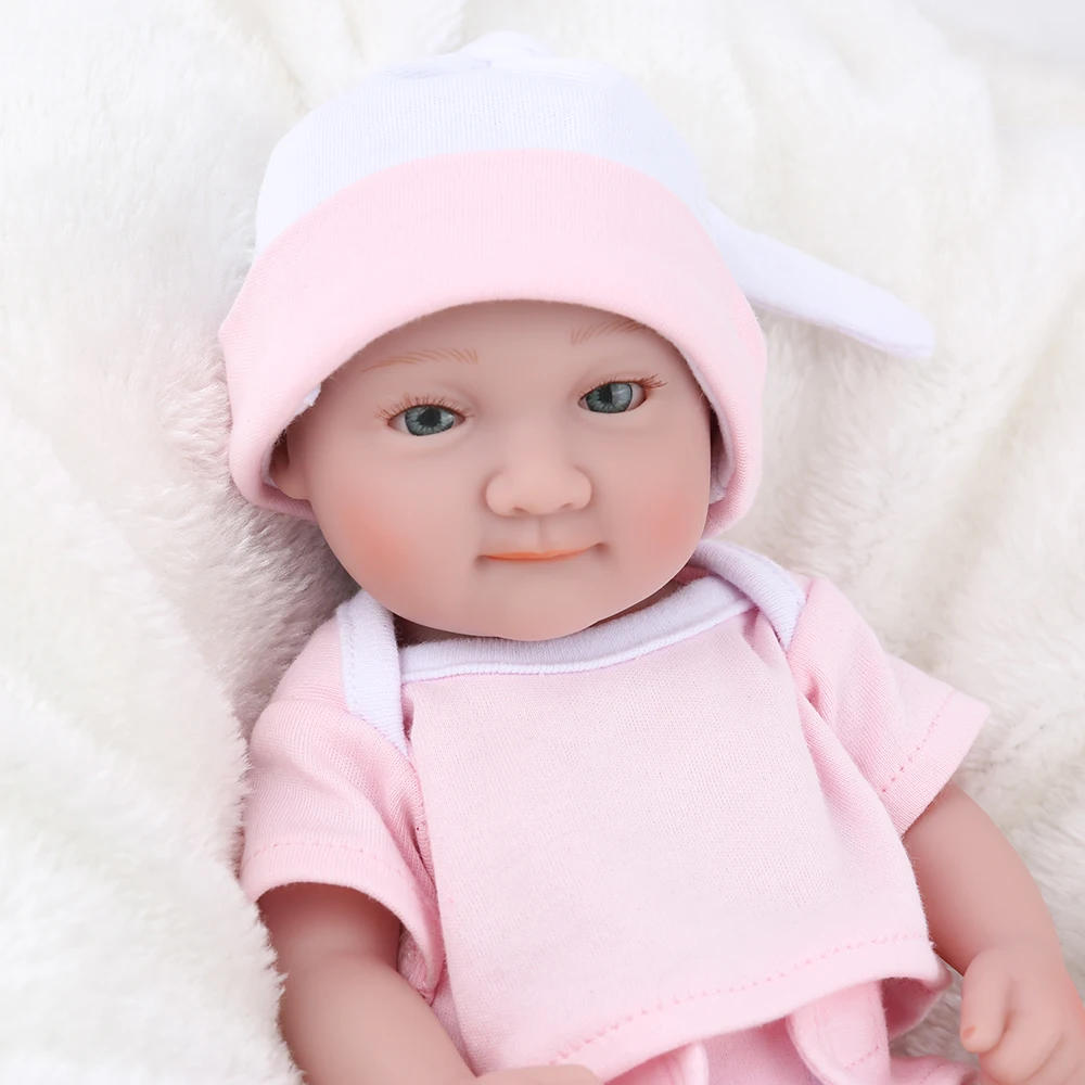 NPKDOLL Reborn Baby Doll 10 дюймов мини Реалистичная кукла для тела полностью мягкая