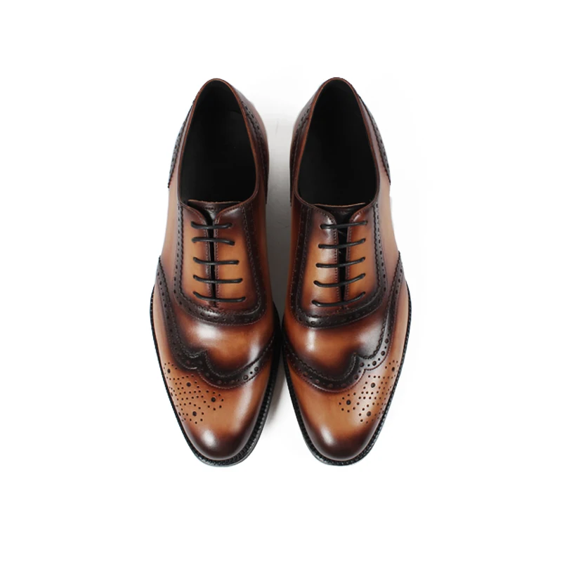 Vikeduo 2020 Handmade Italy Vintage Retro Designer Brand Wedding Party Dance Luxury Male Dress Genuine Leather Men Oxford Shoes | Обувь