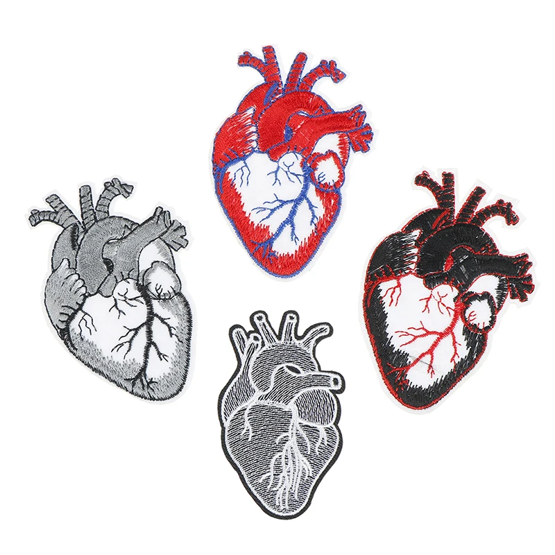 1 шт. нашивка в стиле панк виде сердца байкерская куртка рок | Дом и сад