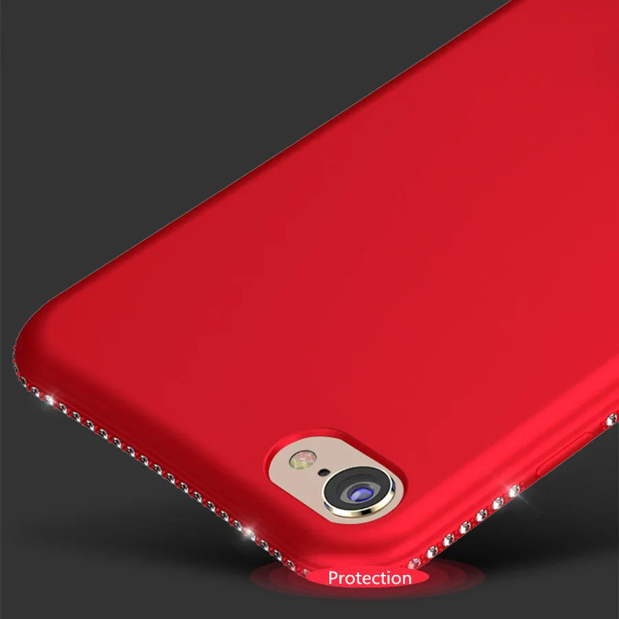 Роскошный силиконовый чехол со стразами для Samsung Galaxy S6edge S7 S10 Plus A6 A9 J4 J6 2018 G530 J120 J510