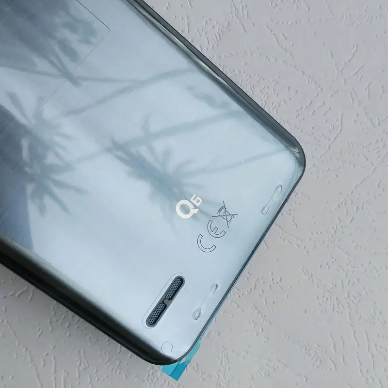 Для LG Q6 пластиковый задний корпус крышка батареи чехол с объективом камеры+ светильник вспышки