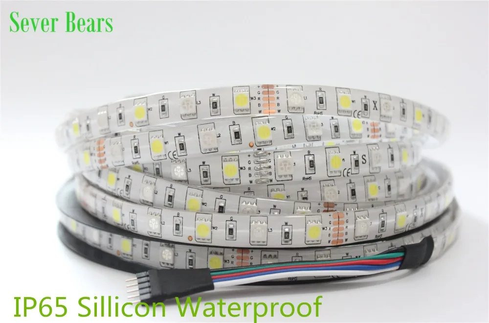 Светодиодный светильник RGBW 5050 5 м водонепроницаемый IP20 IP65 DC12V SMD 60 светодиодный s/M
