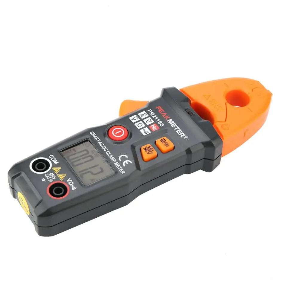 Мультиметр-зажим PEAKMETER PM2116S миниатюрный Бесконтактный цифровой измеритель тока