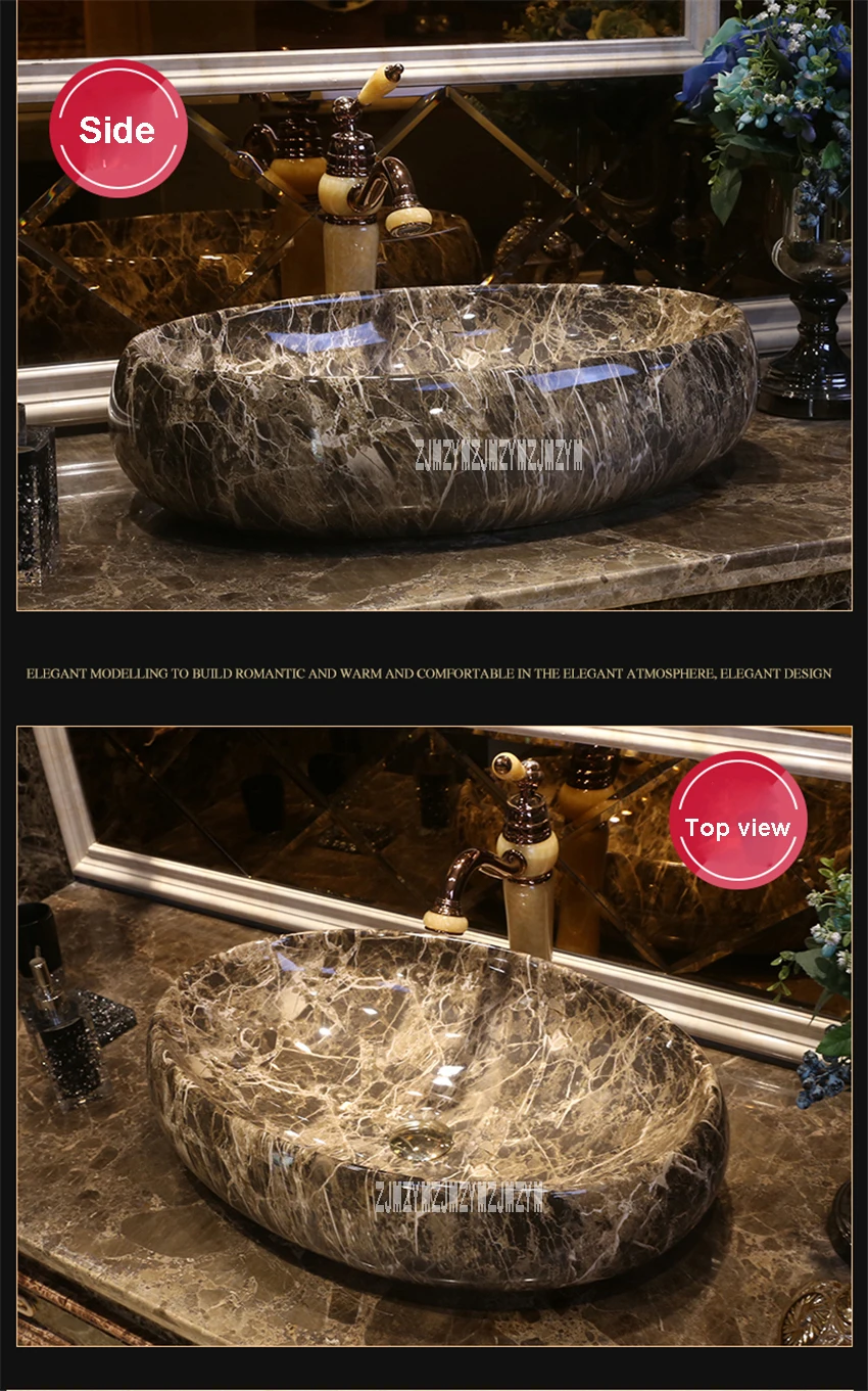 GW-6081 Винтаж Стиль высокого качества Керамика столешницы умывальник искусства счетчик бассейна Ванная комната раковина Художественный Ручной Работы, умывальник