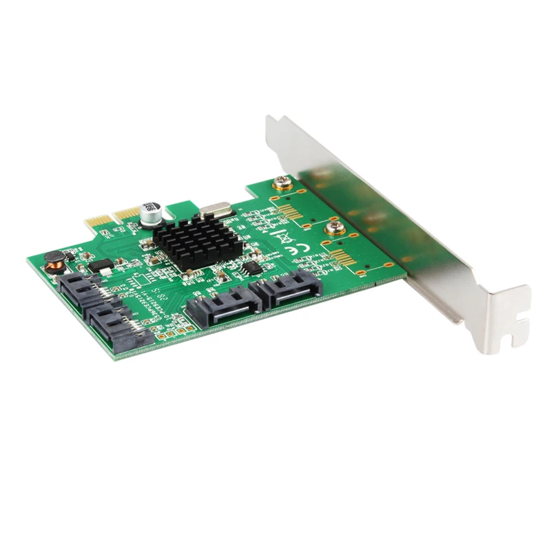 IOCREST PCI e 4 порта SATA III 6g 2 0x1 карта контроллера Marvell 88SE9215 без Raid с низкопрофильным