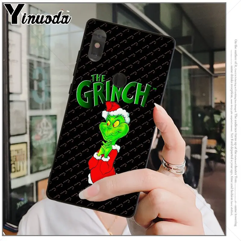 Yinuoda как зеленый ofMonster Grinch палантин чехол для телефона с рождественским рисунком для Xiao mi Red mi 5 5Plus Note4 4X Note5 6A mi 6 mi x2 mi x2S