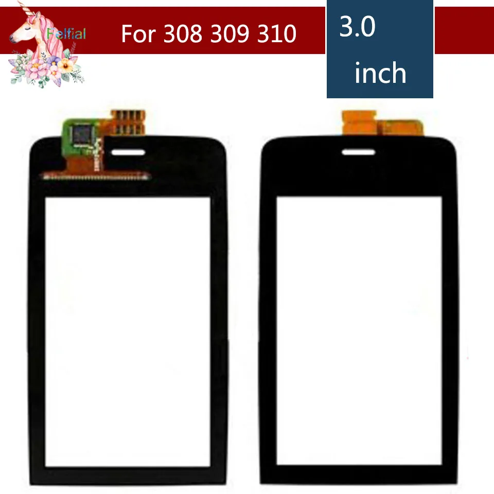 3 0 &quotдля Nokia Asha 308 309 310 3080 3090 ЖК сенсорный экран дигитайзер Датчик внешнее стекло