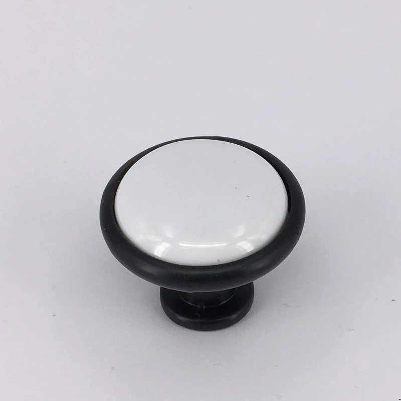 Круглая ручка для кухонного шкафа диаметром 32 мм выдвижного ящика с черной