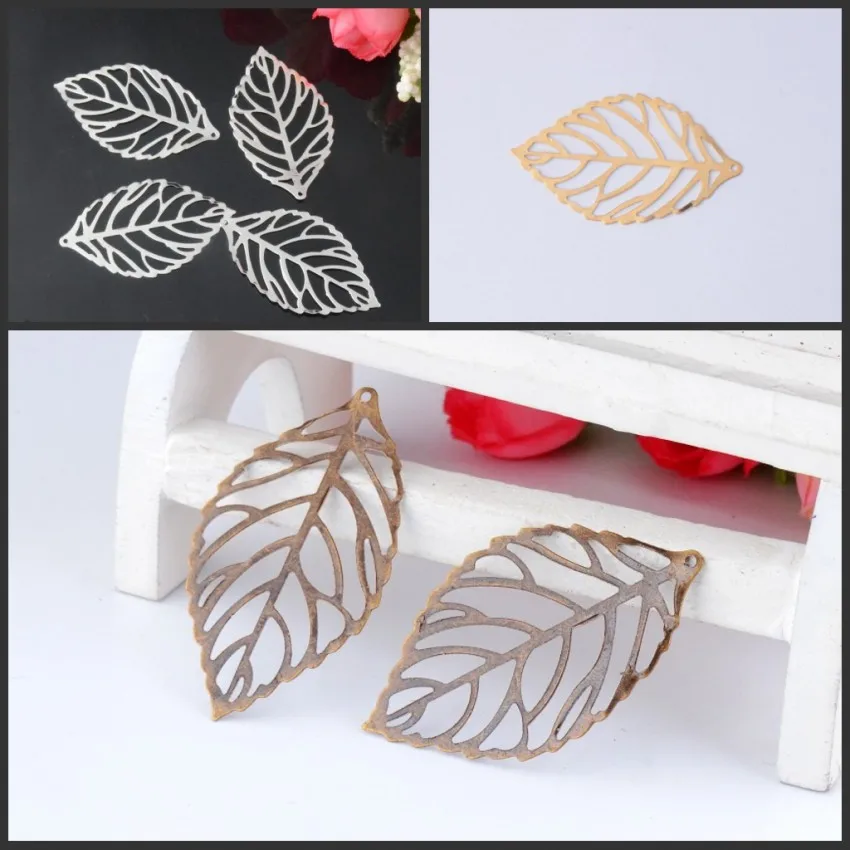 Бесплатная доставка розничная продажа 50 шт. филигранные листья фотоаксессуары