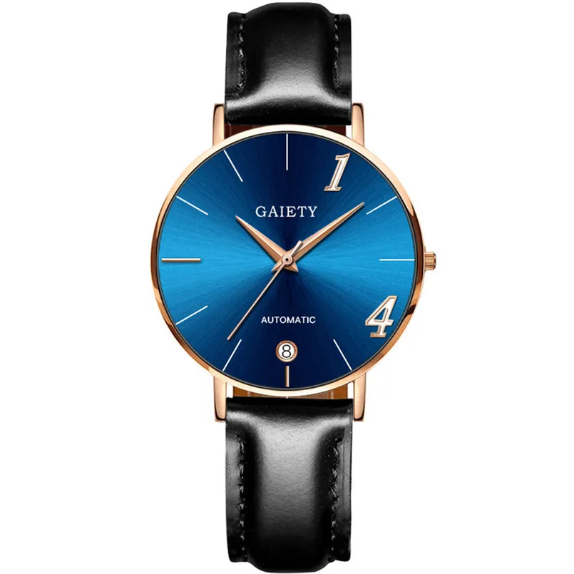 Montre модные парные часы с кожаным ремешком Аналоговые Кварцевые женские наручные