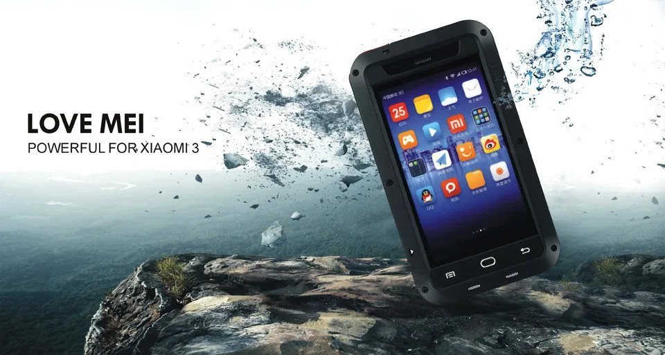 Оригинальный мощный чехол для Xiaomi 3 M3 Mi3 Водонепроницаемый противоударный