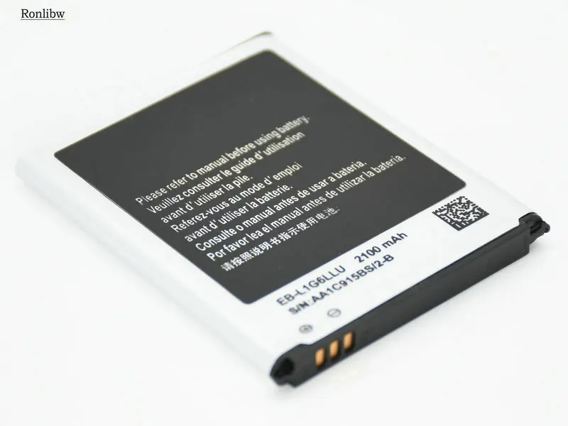 Ronlibw 2 шт. 2100 мАч сменный аккумулятор + зарядное устройство для Samsung Galaxy S3 S 3 i9300 L710