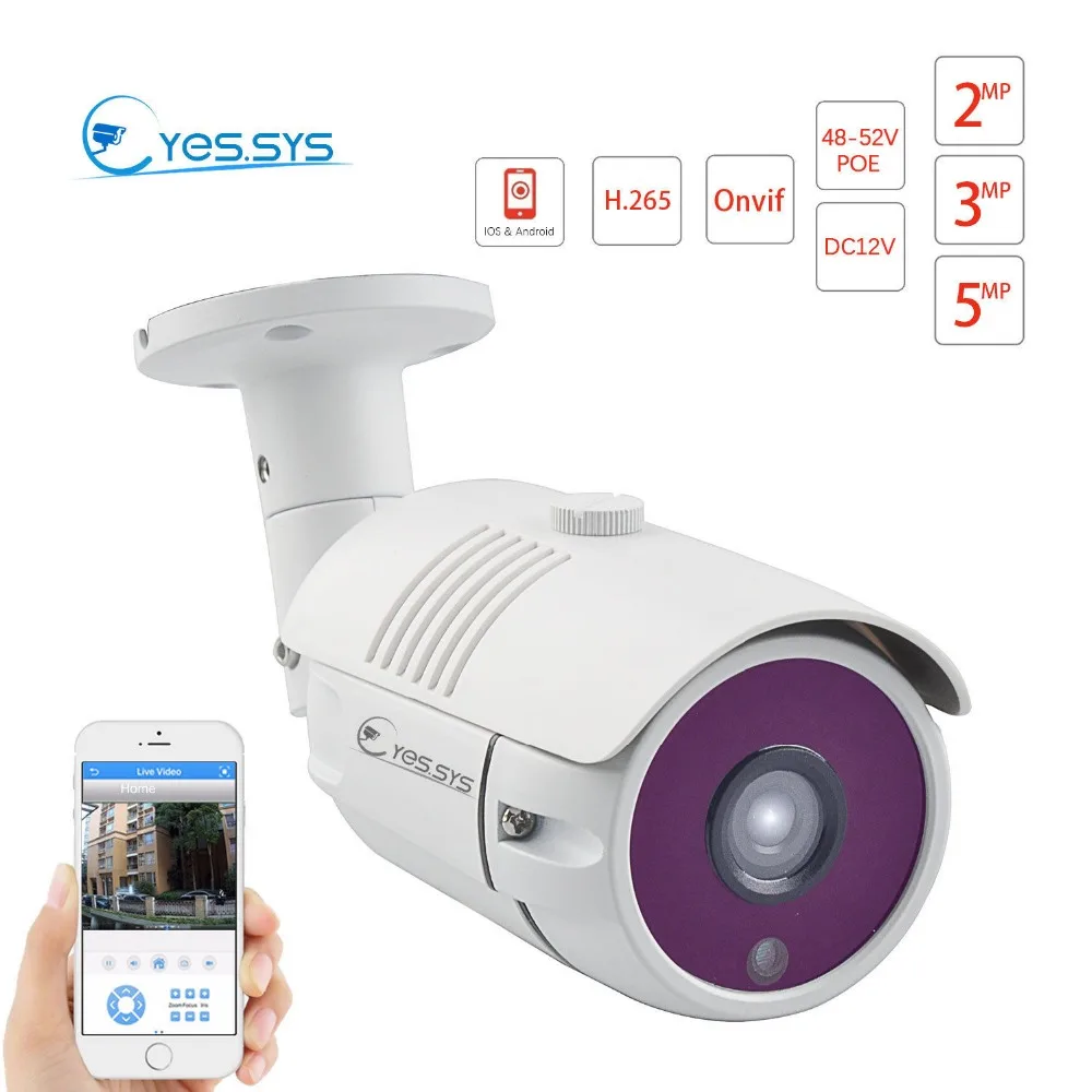 Камера видеонаблюдения Eyessys H.265 HD IP 36IR 5 Мп/3 Мп/2 МП/1 МП ONVIF BLUE IRIS RTSP NVR система камер