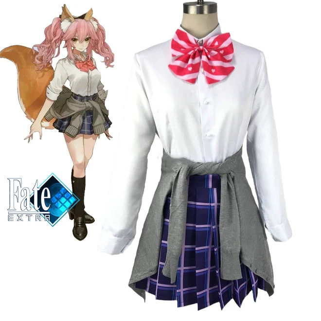 8 шт. Fate EXTELLA CCC FGO Grand Order Tamamo no Mae Maid JK школьная форма рубашка Кардиган Платье Аниме