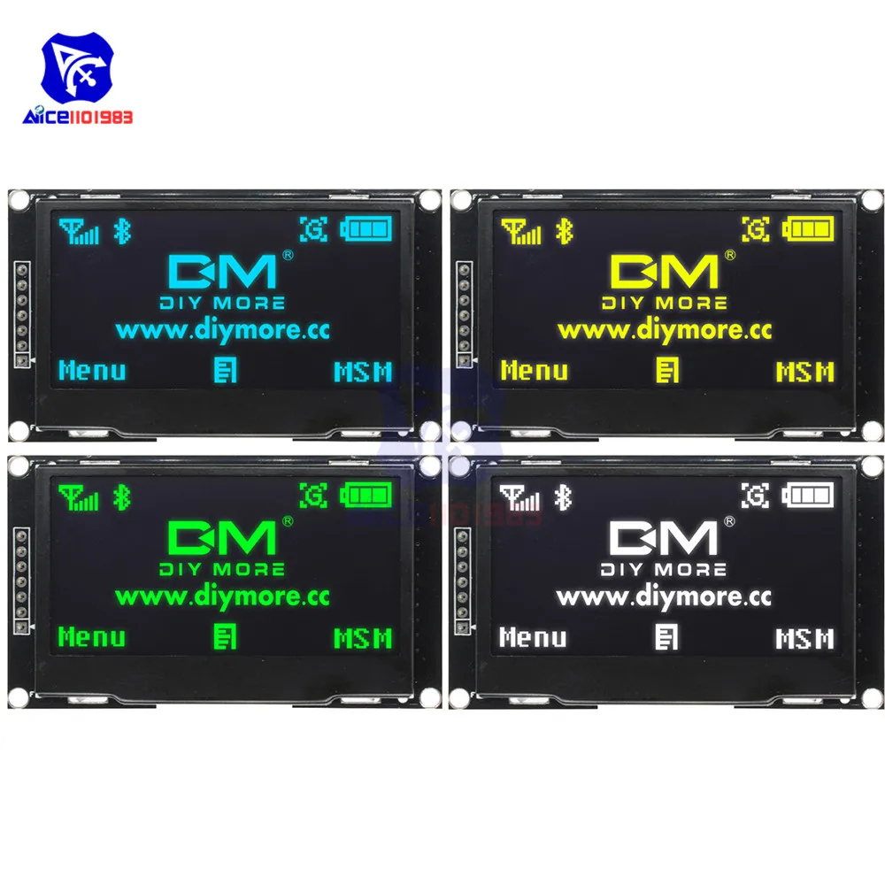 Модуль ЖК-дисплея diymore с OLED дисплеем SSD1309 2,4, ЖК-дисплей 2,42 дюйма, 128 дюйма, 12864x64, 7-контактный последовательный интерфейс SPI/IIC I2C для Arduino R3 C51 - изображение
