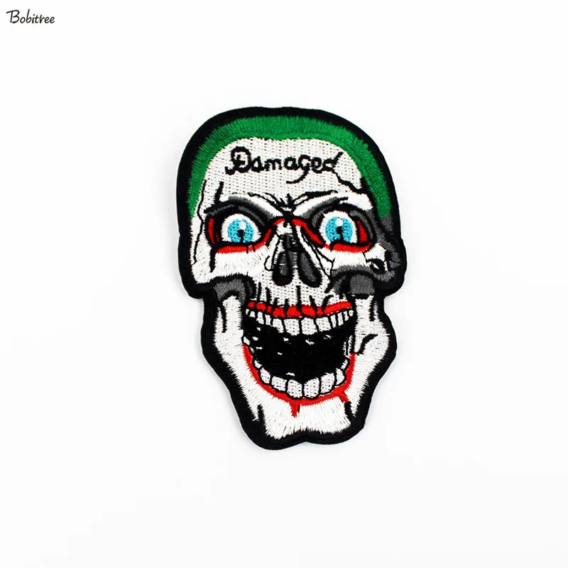 Creative Embroidered Skull Clothes Patch Iron on Transfer Badges Stickers Fabric Appliques for Jacket Decoration | Дом и сад