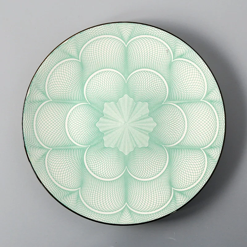 Керамическая тарелка в скандинавском стиле креативная сервировочная с