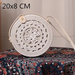 Chinese Knot 20x8cm Пляжные сумки из ротанга, новинка, летние соломенные сумки, сумочки ручной работы, женские сумки через плечо, тканые сумки в стиле бохо - Цвет: Chinese Knot 20x8cm