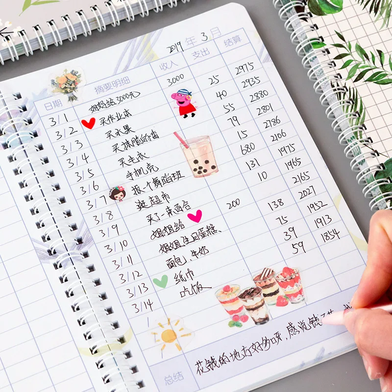 Милый школьный твердый переплет управление спиральные канцелярские