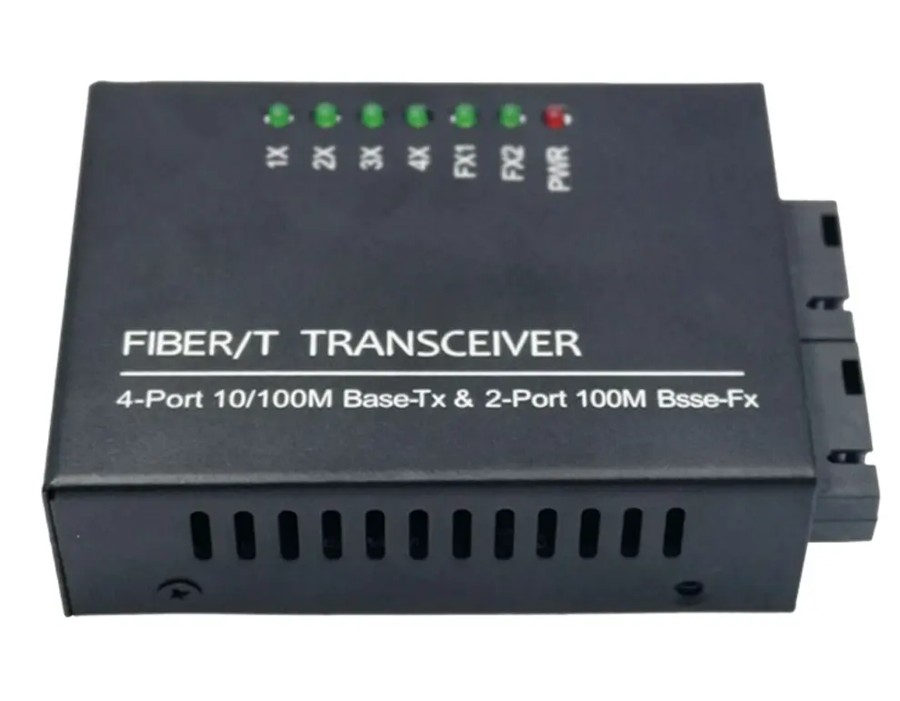 Коммутатор эфирной сети 4 RJ45 2 SC оптический медиа конвертер одномодовый волоконно-оптический Порты и разъёмы 10/100 м mini