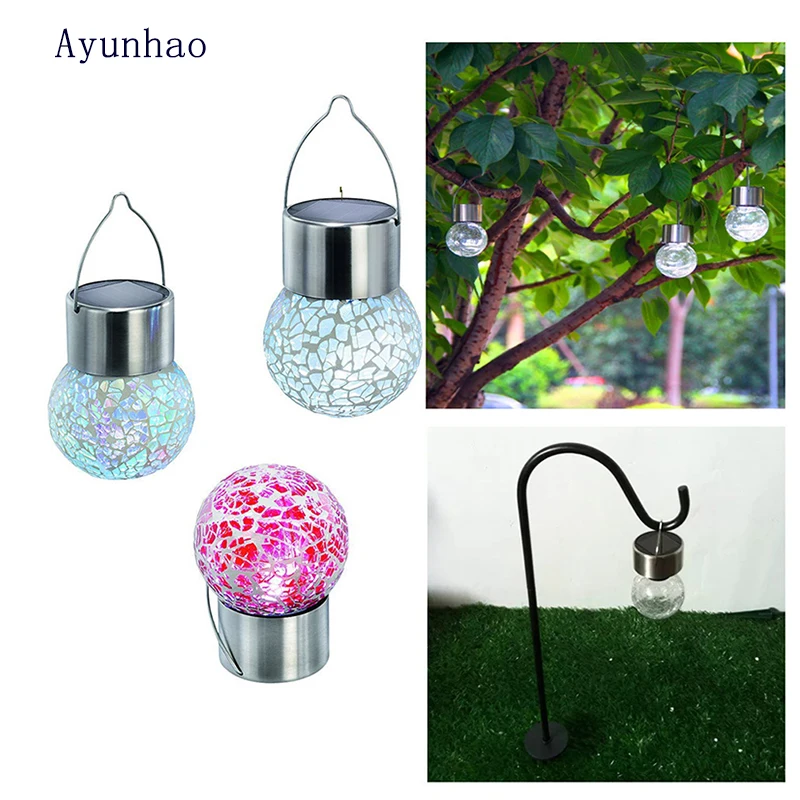 Ayunhao открытый светодиодный светильник солнечный цвет изменение трещин шар