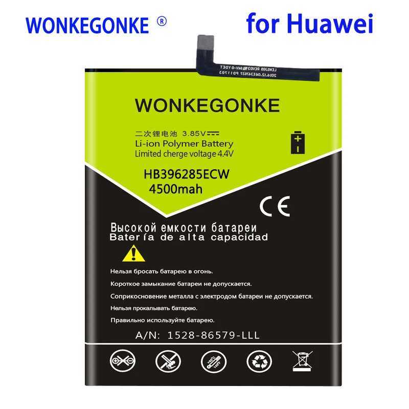 

WONKEGONKE 4500 мАч HB396285ECW батарея для huawei P20 батареи Bateria