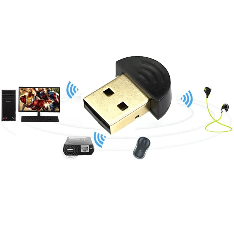 ANBES двухрежимный беспроводной CSR 4 0 мини usb адаптер V4.0 для портативных ПК Win Xp Win7/8