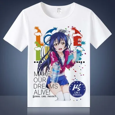 

Anime Love Live! Short Sleeve T-Shirt Lovelive School Idol Project Tee Shirts New Kotori Minami & Honoka Kousaka Printed TX157