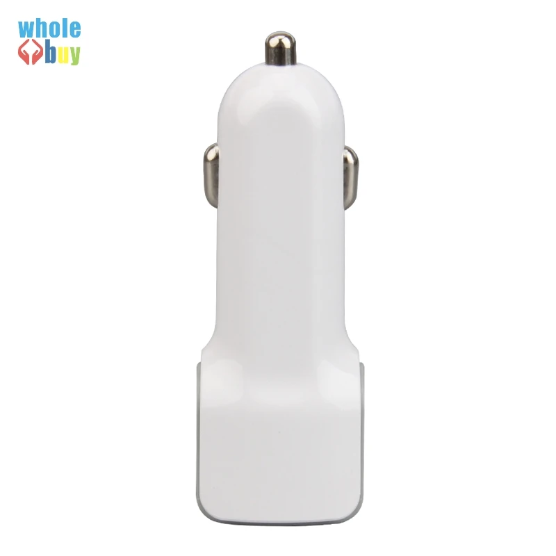 Автомобильное зарядное устройство 100 шт./лот с двумя USB портами адаптер для