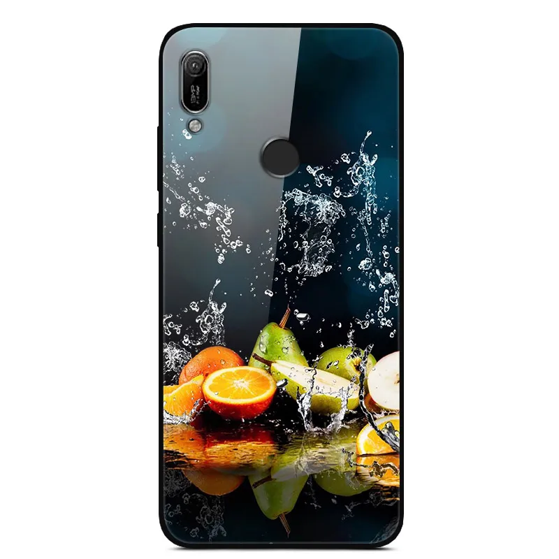 10 Для huawei Y6 Prime чехол из закаленного стекла чехол твердая задняя крышка чехол для телефона для huawei Y6 Y6 Prime TPU бампер чехол s - Цвет: 10