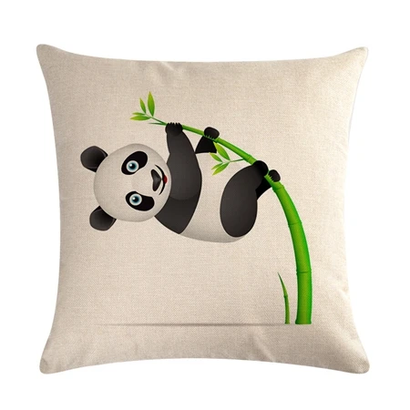 Cushion cover5 Милый Панда белье Наволочка с принтом из мультфильма животного наволочки с рисунком чехол для Гостиная Диван Декоративные Бросок наволочки 45*45 см - Цвет: Cushion cover5
