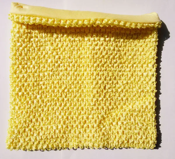 Lemon Yellow Lined Вязаные крючком топы-пачки с подкладкой 9x10 дюймов, вязаные топы для платьев-пачек, 1 предмет - Цвет: Lemon Yellow Lined